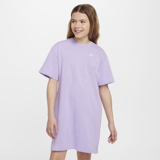 Sukienka dziewczęca fioletowa Nike 