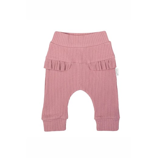 Bawełniane spodnie dziewczęce w kolorze wrzosowym ze sklepu 5.10.15 w kategorii Spodnie i półśpiochy - zdjęcie 172069843