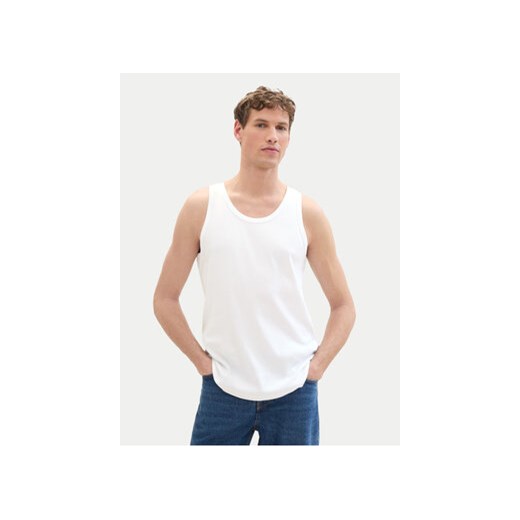 Tom Tailor Denim Tank top 1042035 Biały Regular Fit ze sklepu MODIVO w kategorii T-shirty męskie - zdjęcie 172071524