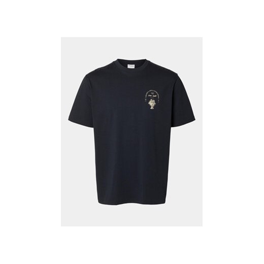 Selected Homme T-Shirt Slhrelaxaries 16094014 Granatowy Relaxed Fit ze sklepu MODIVO w kategorii T-shirty męskie - zdjęcie 172071764