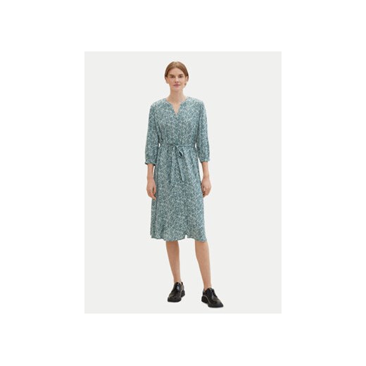 Tom Tailor Sukienka koszulowa 1041205 Zielony Regular Fit ze sklepu MODIVO w kategorii Sukienki - zdjęcie 172071833