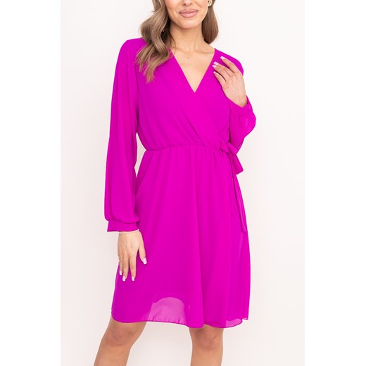Fioletowa Sukienka Elegancka PERLA ze sklepu TONO w kategorii Sukienki - zdjęcie 172072522