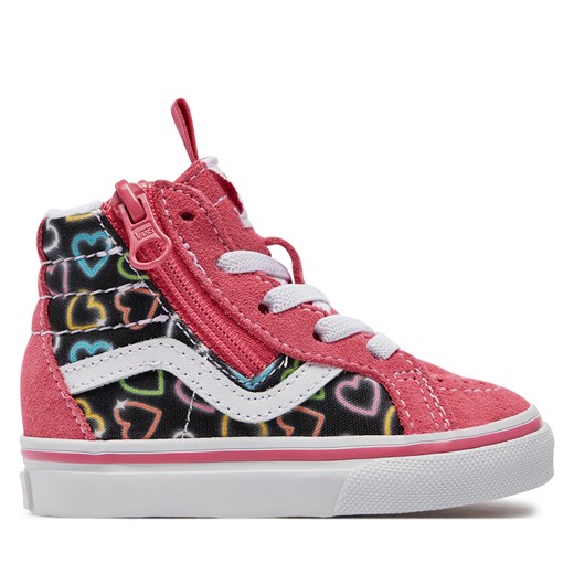 Sneakersy Vans Sk8-Hi Reissue Side Zip VN0007Q3BIY1 Pink/Multi ze sklepu eobuwie.pl w kategorii Trampki dziecięce - zdjęcie 172072991