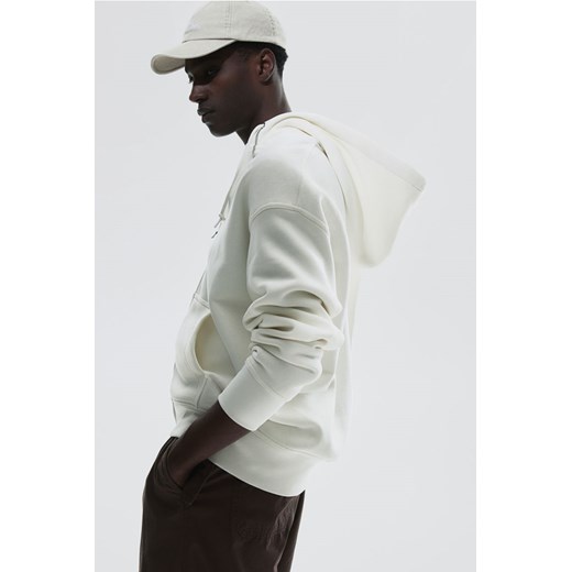 H & M - Rozpinana bluza z kapturem Oversized Fit - Biały ze sklepu H&M w kategorii Bluzy męskie - zdjęcie 172073274