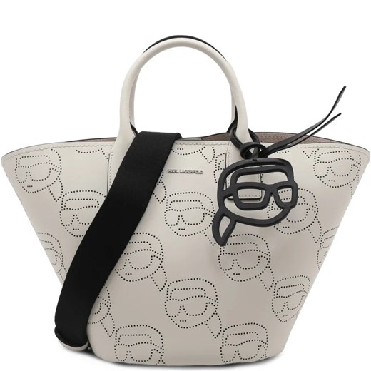 Shopper bag Karl Lagerfeld duża biała na ramię 