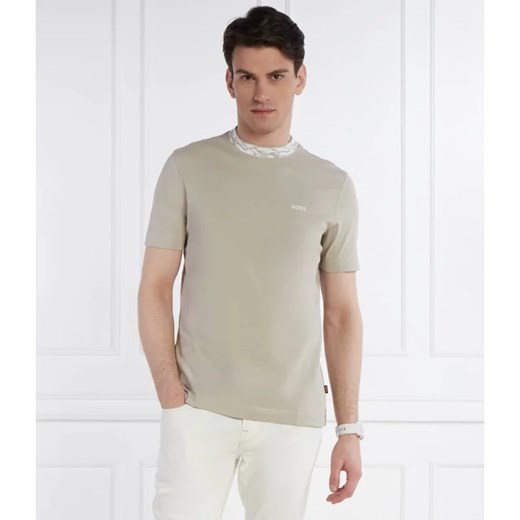 T-shirt męski BOSS HUGO beżowy casual