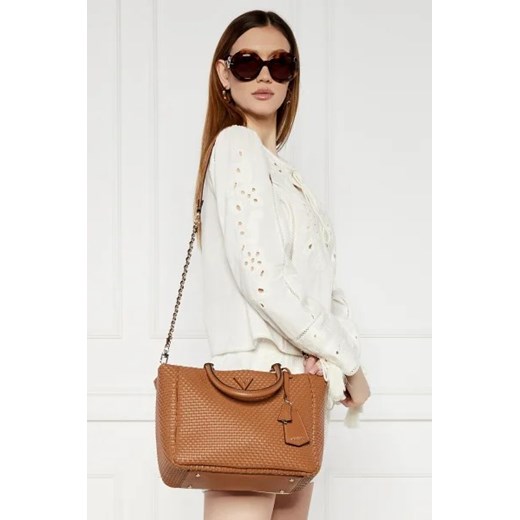 Shopper bag Guess duża ze skóry ekologicznej