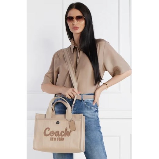 Coach shopper bag na wakacje matowa duża 