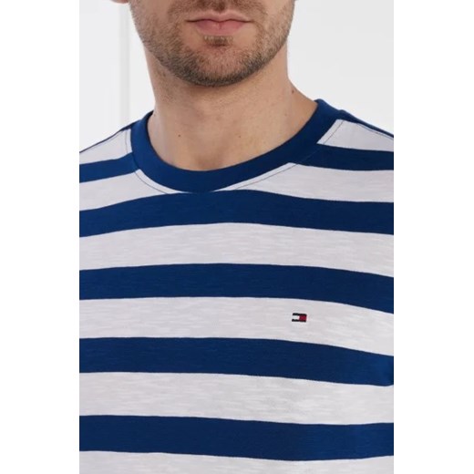 T-shirt męski Tommy Hilfiger wielokolorowy z krótkim rękawem w paski 