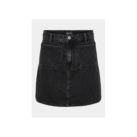 Pieces Spódnica jeansowa Sky 17147301 Czarny Regular Fit ze sklepu MODIVO w kategorii Spódnice - zdjęcie 172074421