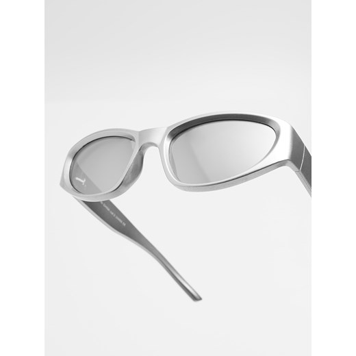 Cropp - Okulary przeciwsłoneczne w kolorze srebra - srebrny Cropp Uniwersalny Cropp