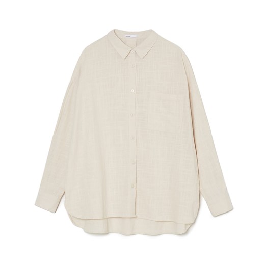 Cropp - Beżowa koszula oversize - beżowy Cropp XS Cropp