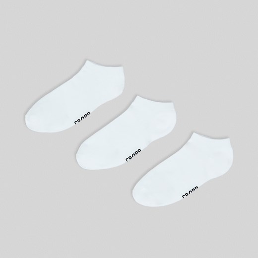 Cropp - 3 pack białych skarpetek - biały Cropp 43-46 Cropp