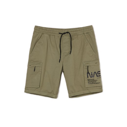 Cropp - Oliwkowe szorty NASA typu cargo - zielony Cropp 36 Cropp