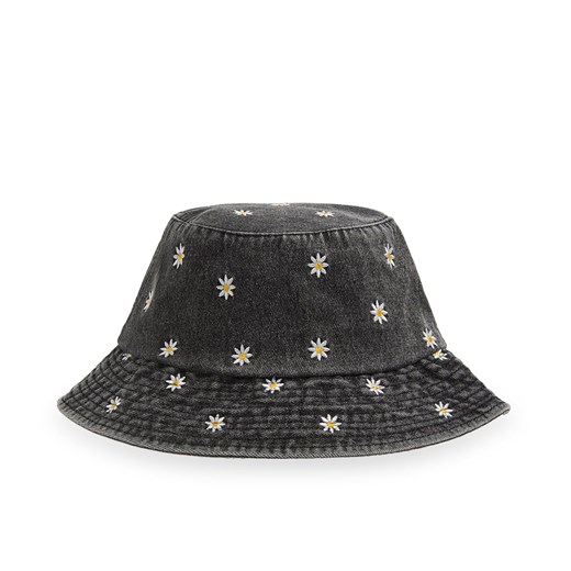 Cropp - Czarny kapelusz bucket hat denim - szary Cropp Uniwersalny Cropp
