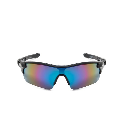 Cropp - Okulary przeciwsloneczne z kolorowymi szkłami - czarny Cropp Uniwersalny Cropp