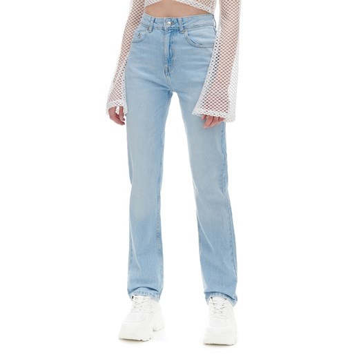 Cropp - Jasnoniebieskie jeansy straight slim - niebieski Cropp 42 Cropp