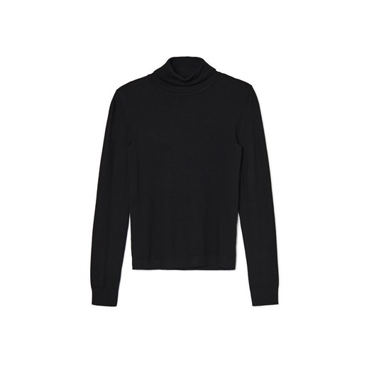 Cropp - Czarny sweter z golfem - czarny Cropp XL Cropp wyprzedaż