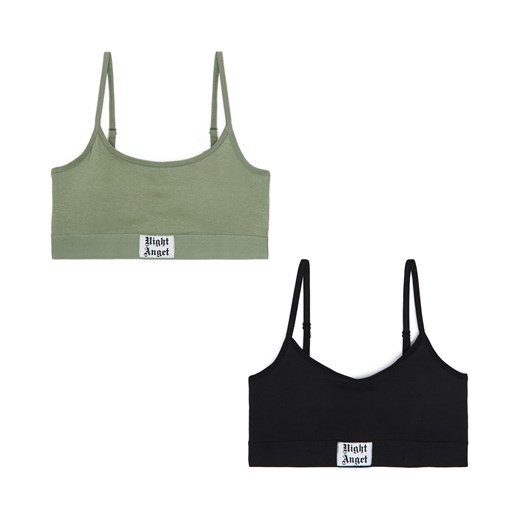 Cropp - 2 pack sportowych staników - czarny Cropp S Cropp