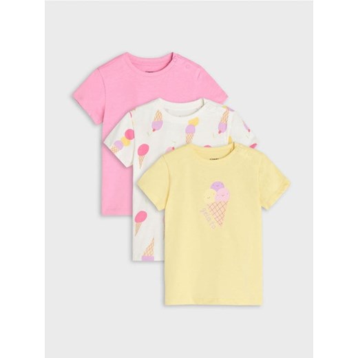 Sinsay - Koszulki 3 pack - żółty ze sklepu Sinsay w kategorii Koszulki niemowlęce - zdjęcie 172079680
