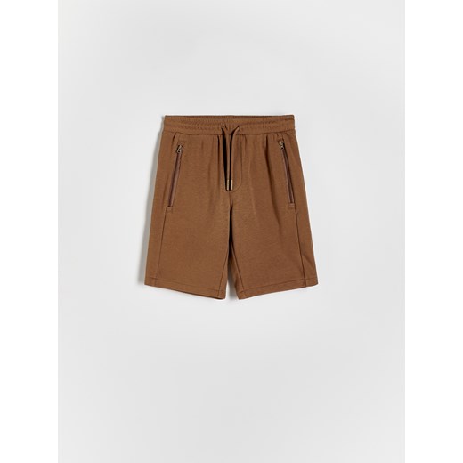 Reserved - Bawełniane szorty z kieszeniami - brązowy ze sklepu Reserved w kategorii Spodenki chłopięce - zdjęcie 172082000