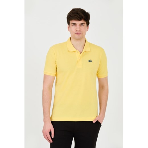 LA MARTINA Żółte polo z małym logo, Wybierz rozmiar XL ze sklepu outfit.pl w kategorii T-shirty męskie - zdjęcie 172087273