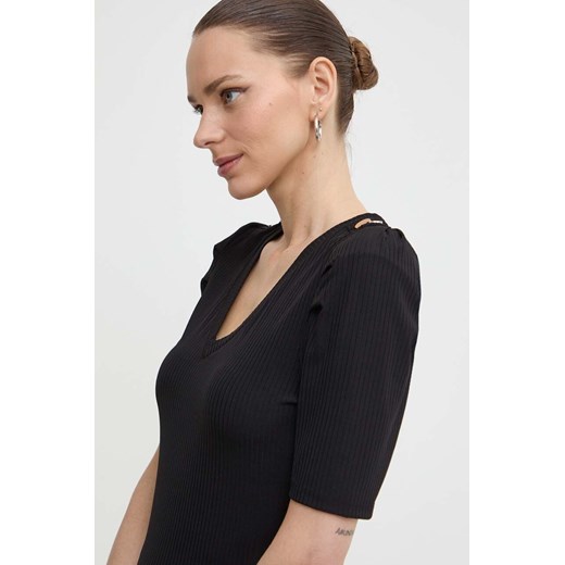Morgan bluzka DOSTU damska kolor czarny gładka DOSTU ze sklepu ANSWEAR.com w kategorii Bluzki damskie - zdjęcie 172089272