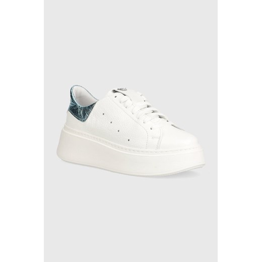 Wojas sneakersy skórzane kolor biały 4628576 ze sklepu ANSWEAR.com w kategorii Buty sportowe damskie - zdjęcie 172089854