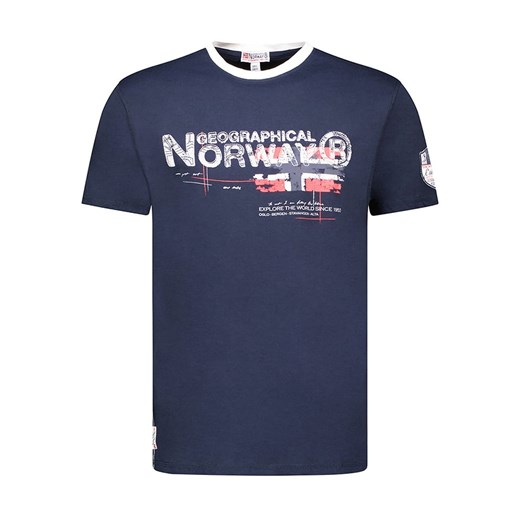 Geographical Norway Koszulka w kolorze granatowym ze sklepu Limango Polska w kategorii T-shirty męskie - zdjęcie 172092420