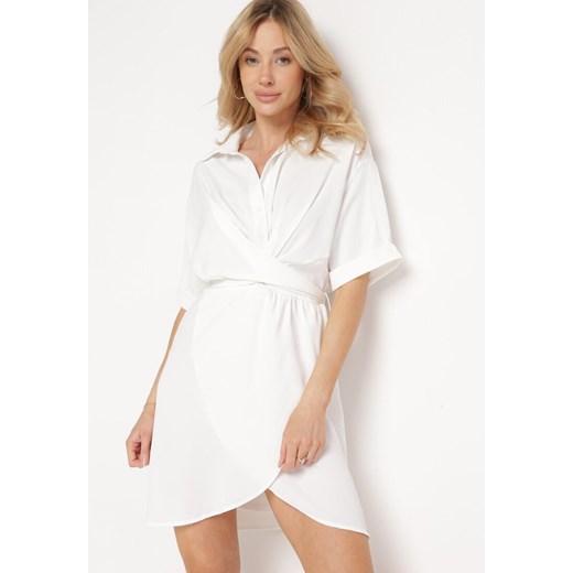 Biała Sukienka Menelous ze sklepu Born2be Odzież w kategorii Sukienki - zdjęcie 172095174