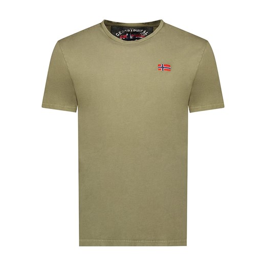 Geographical Norway Koszulka w kolorze khaki ze sklepu Limango Polska w kategorii T-shirty męskie - zdjęcie 172104030