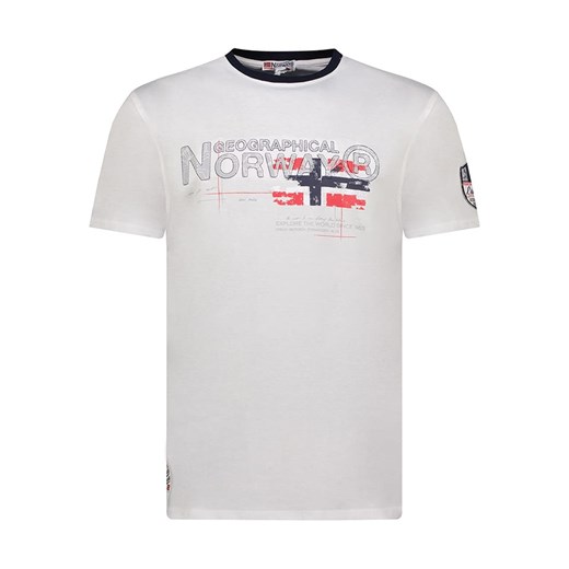 Geographical Norway Koszulka w kolorze białym ze sklepu Limango Polska w kategorii T-shirty męskie - zdjęcie 172104042