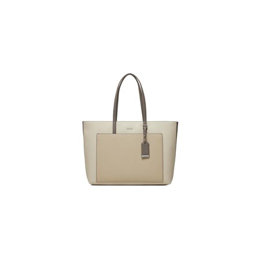 Calvin Klein Torebka Ck Must K60K611454 Beżowy ze sklepu MODIVO w kategorii Torby Shopper bag - zdjęcie 172104571