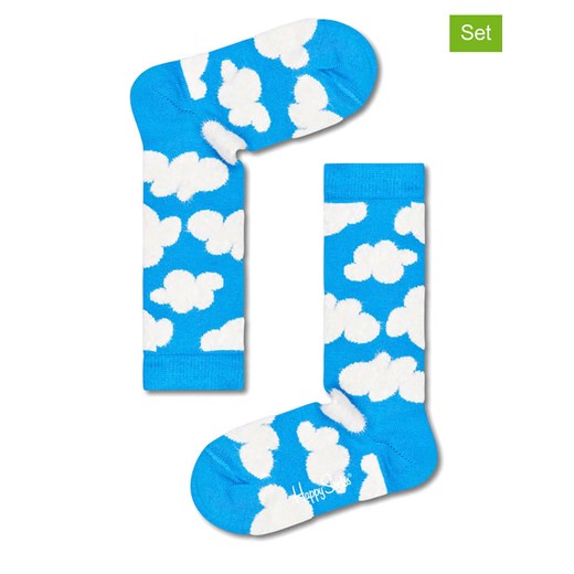 Happy Socks Skarpety (2 pary) &quot;Cloudy&quot; w kolorze biało-błękitnym Happy Socks 41-46 wyprzedaż Limango Polska
