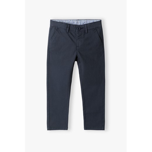 Granatowe spodnie regular typu chinosy - Max&Mia ze sklepu 5.10.15 w kategorii Spodnie chłopięce - zdjęcie 172109364