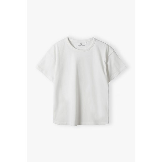 Pudełkowy biały t-shirt dla dziewczynki - Lincoln&Sharks ze sklepu 5.10.15 w kategorii Bluzki dziewczęce - zdjęcie 172109372