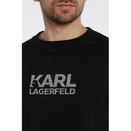 Karl Lagerfeld t-shirt męski czarny z krótkim rękawem 