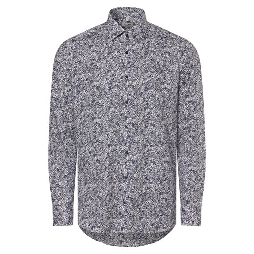 Olymp Level Five Koszula męska Mężczyźni Slim Fit Bawełna granatowy wzorzysty ze sklepu vangraaf w kategorii Koszule męskie - zdjęcie 172111353