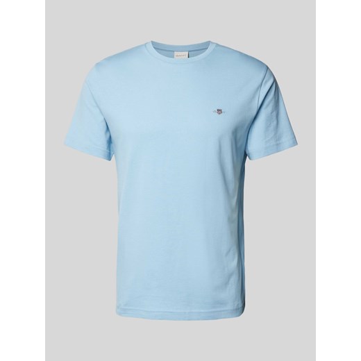T-shirt o kroju regular fit z wyhaftowanym logo model ‘SHIELD’ ze sklepu Peek&Cloppenburg  w kategorii T-shirty męskie - zdjęcie 172115262