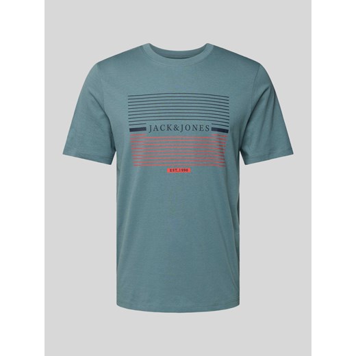 T-shirt z nadrukiem z logo model ‘CYRUS’ ze sklepu Peek&Cloppenburg  w kategorii T-shirty męskie - zdjęcie 172115311