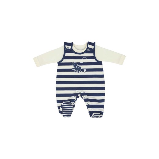 Komplet niemowlęcy śpiochy bluzka z długim rękawem granatowo-biały paski ze sklepu 5.10.15 w kategorii Komplety niemowlęce - zdjęcie 172115860
