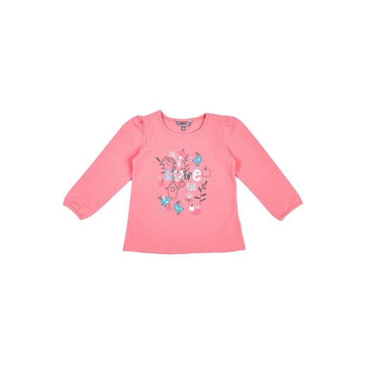 Dziewczęca koszulka z długim rękawem różowa ze sklepu 5.10.15 w kategorii Kaftaniki i bluzki - zdjęcie 172115874