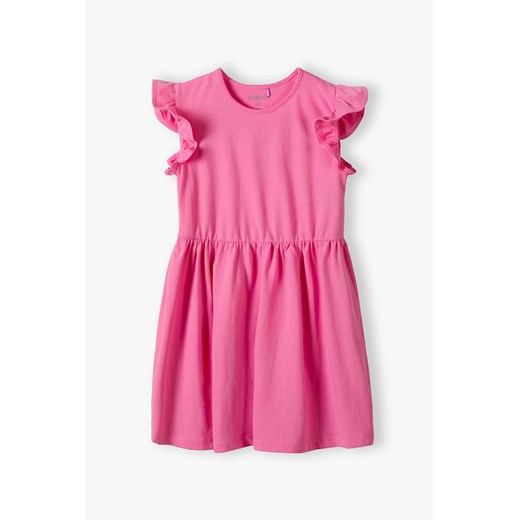 Różowa bawełniana sukienka dziewczęca na lato - 5.10.15. ze sklepu 5.10.15 w kategorii Sukienki dziewczęce - zdjęcie 172115902