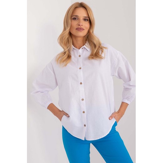 Damska koszula oversize z bawełny biała ze sklepu 5.10.15 w kategorii Koszule damskie - zdjęcie 172115932