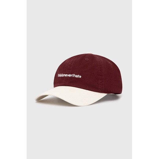 thisisneverthat czapka z daszkiem bawełniana T-Logo Cap kolor bordowy z aplikacją TN240WHWBC01 ze sklepu PRM w kategorii Czapki z daszkiem męskie - zdjęcie 172118820