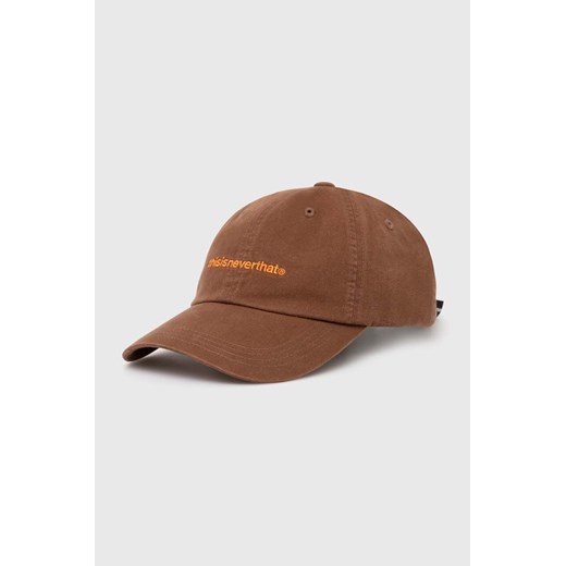 thisisneverthat czapka z daszkiem bawełniana T-Logo Cap kolor brązowy z aplikacją TN240WHWBC01 ze sklepu PRM w kategorii Czapki z daszkiem męskie - zdjęcie 172118822
