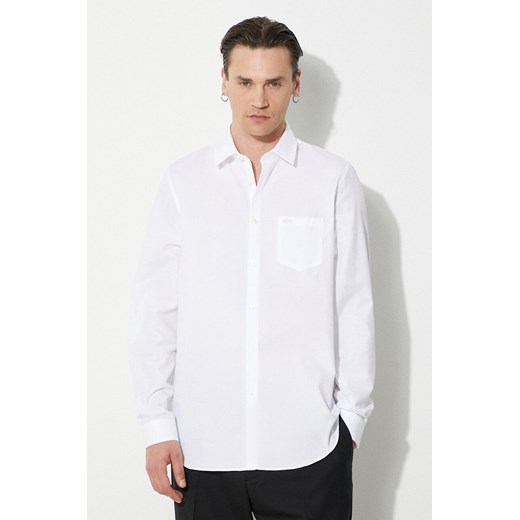 Lacoste koszula bawełniana męska kolor biały regular z kołnierzykiem klasycznym CH8522 ze sklepu PRM w kategorii Koszule męskie - zdjęcie 172118834