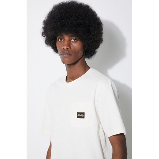 Stan Ray t-shirt bawełniany Patch Pocket męski kolor beżowy gładki SS2400304 ze sklepu PRM w kategorii T-shirty męskie - zdjęcie 172119221