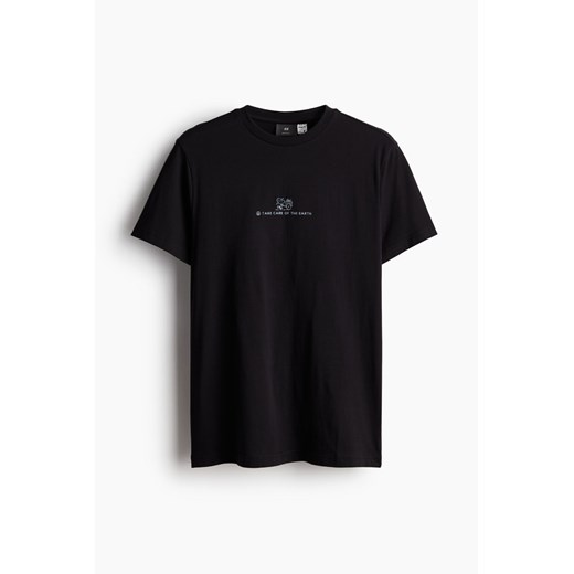 H & M - T-shirt Regular Fit - Czarny ze sklepu H&M w kategorii T-shirty męskie - zdjęcie 172119254