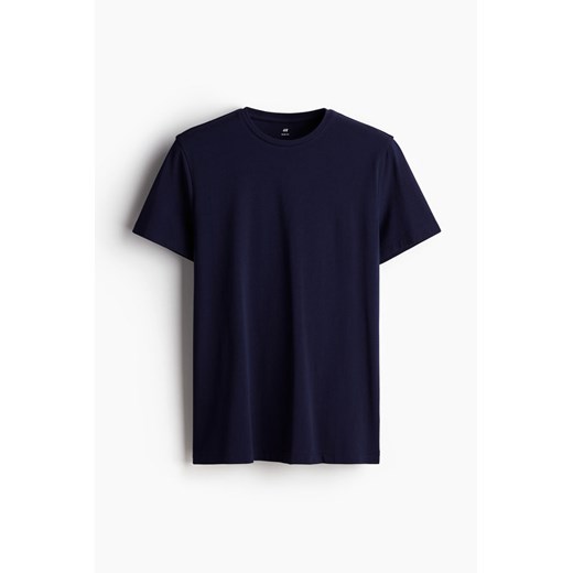 H & M - T-shirt Slim Fit - Niebieski H & M XL H&M